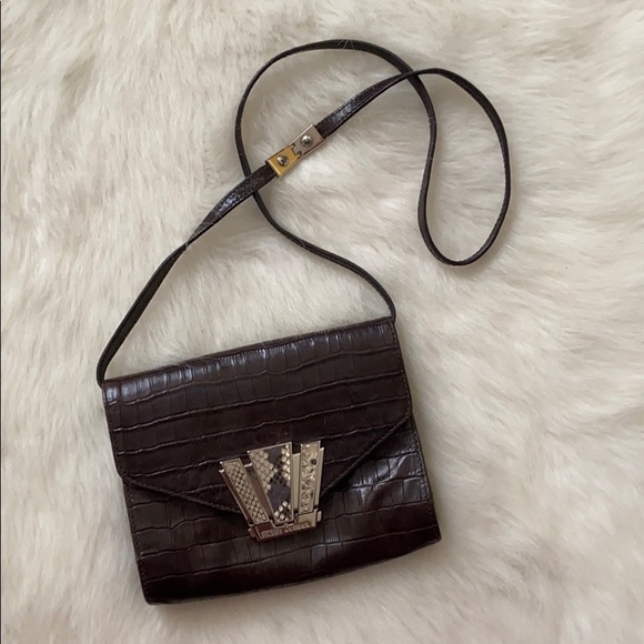Henri Bendel Croc Embossed Leather Crossbody Bag - Picture 2 of 8